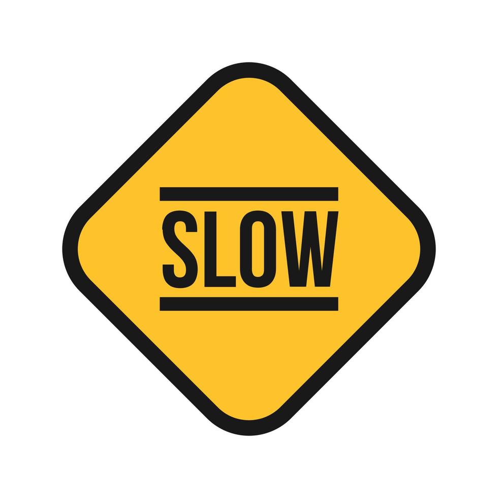 Slow Flat Multicolor Icon vector