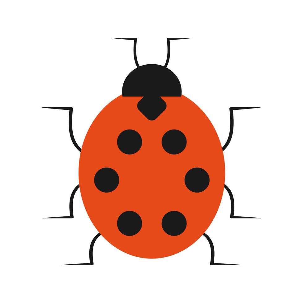 insecto plano icono multicolor vector