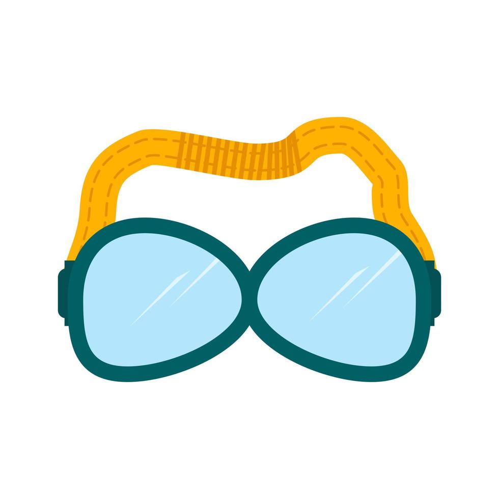 Goggles Flat Multicolor Icon vector