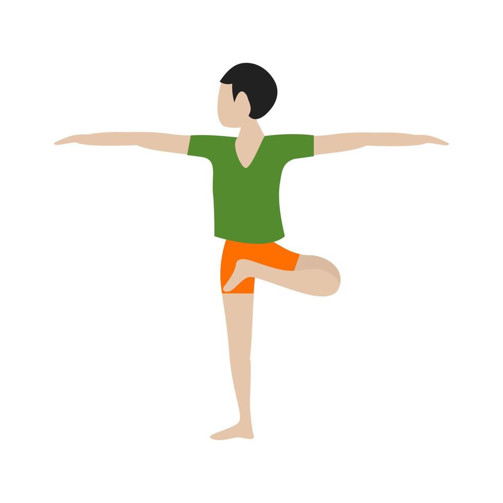 pose de yoga iii icono multicolor plano vector