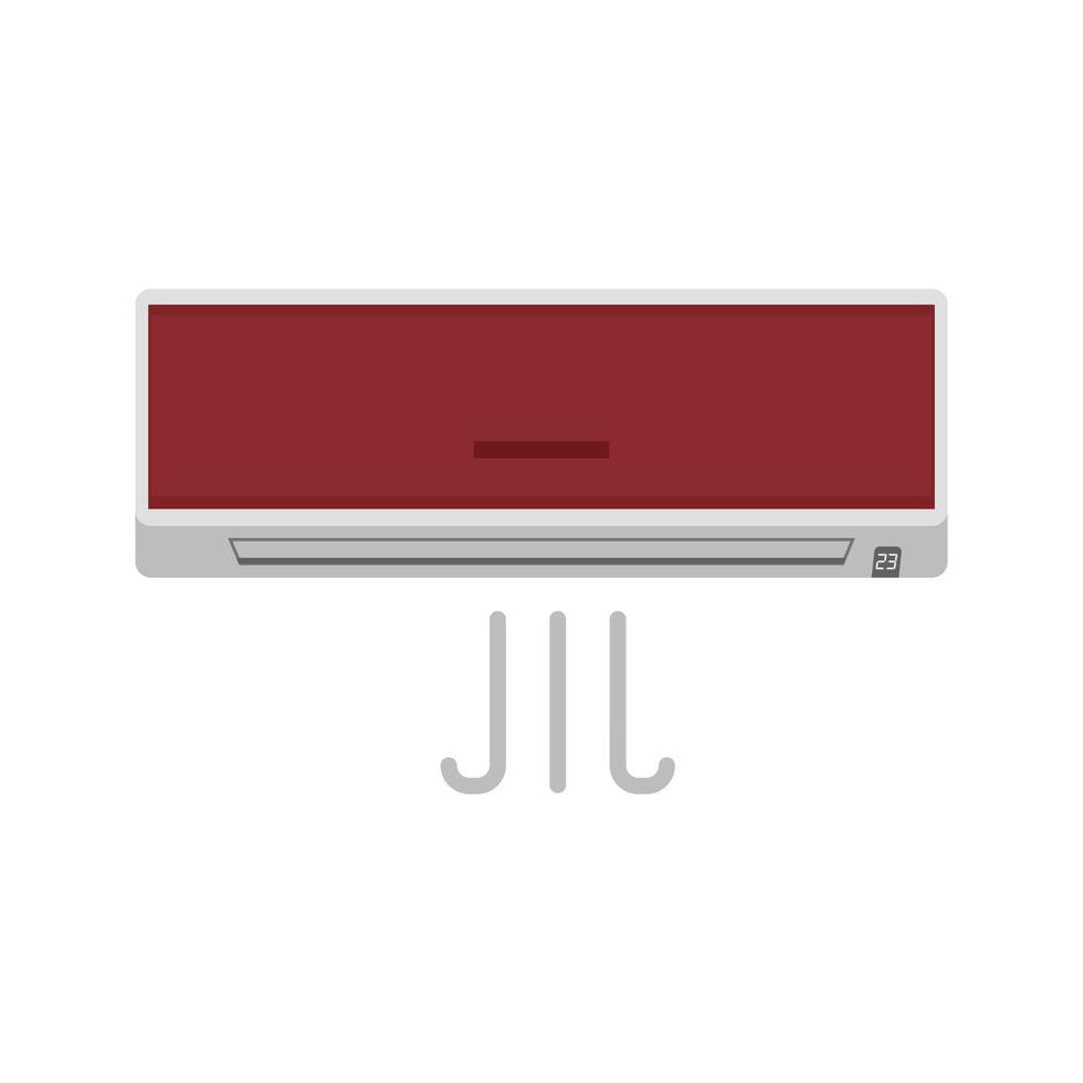 Air Conditioner Flat Multicolor Icon vector