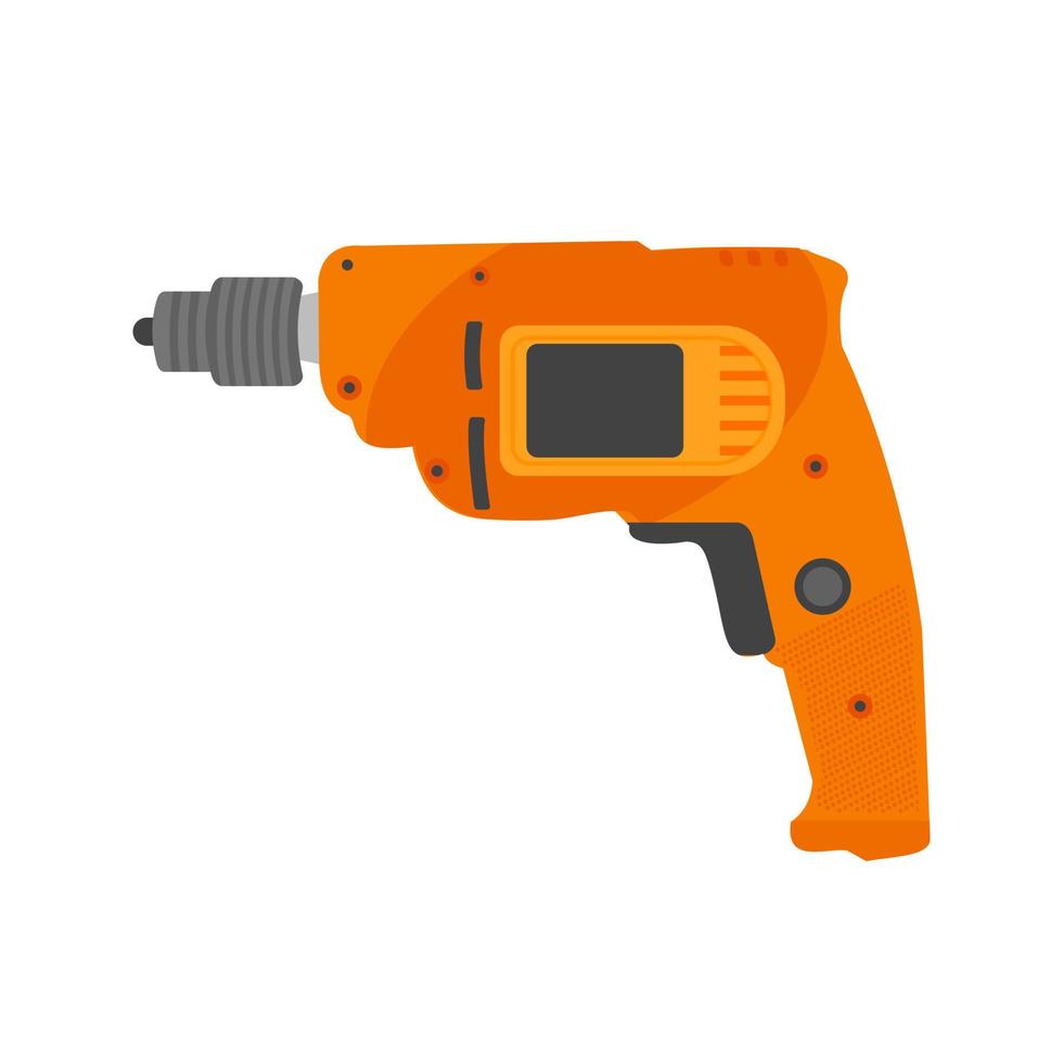 Drill Machine Flat Multicolor Icon vector