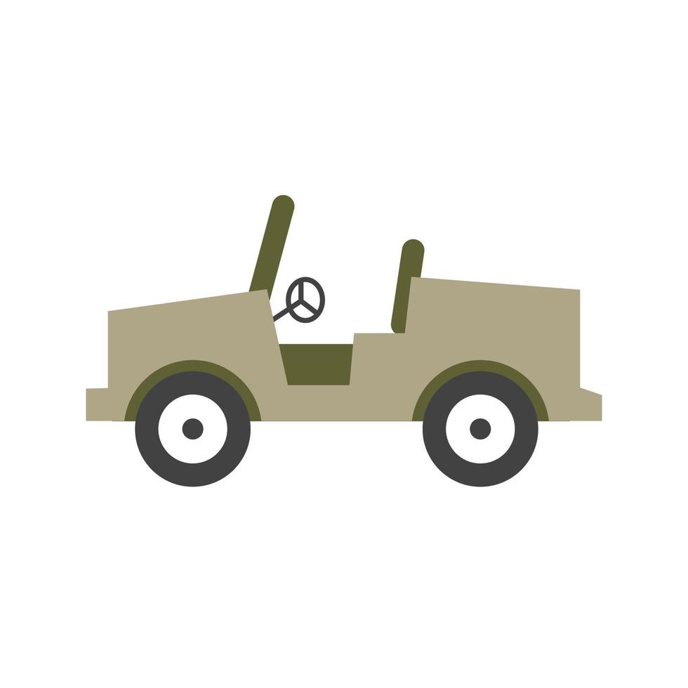Jeep I Flat Multicolor Icon vector