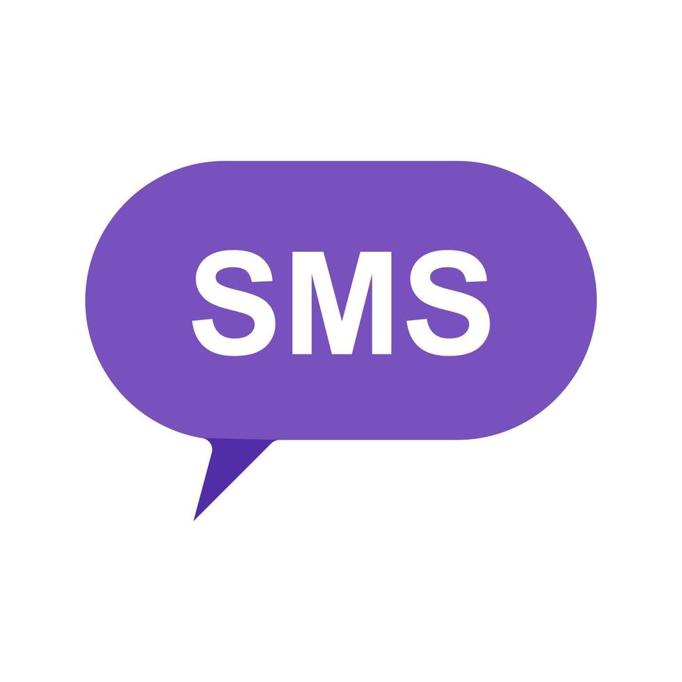 SMS Bubble Flat Multicolor Icon vector