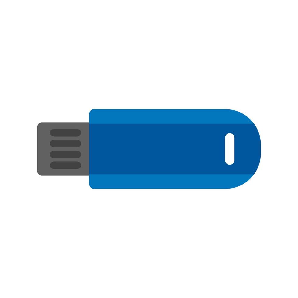 USB Cable Flat Multicolor Icon vector