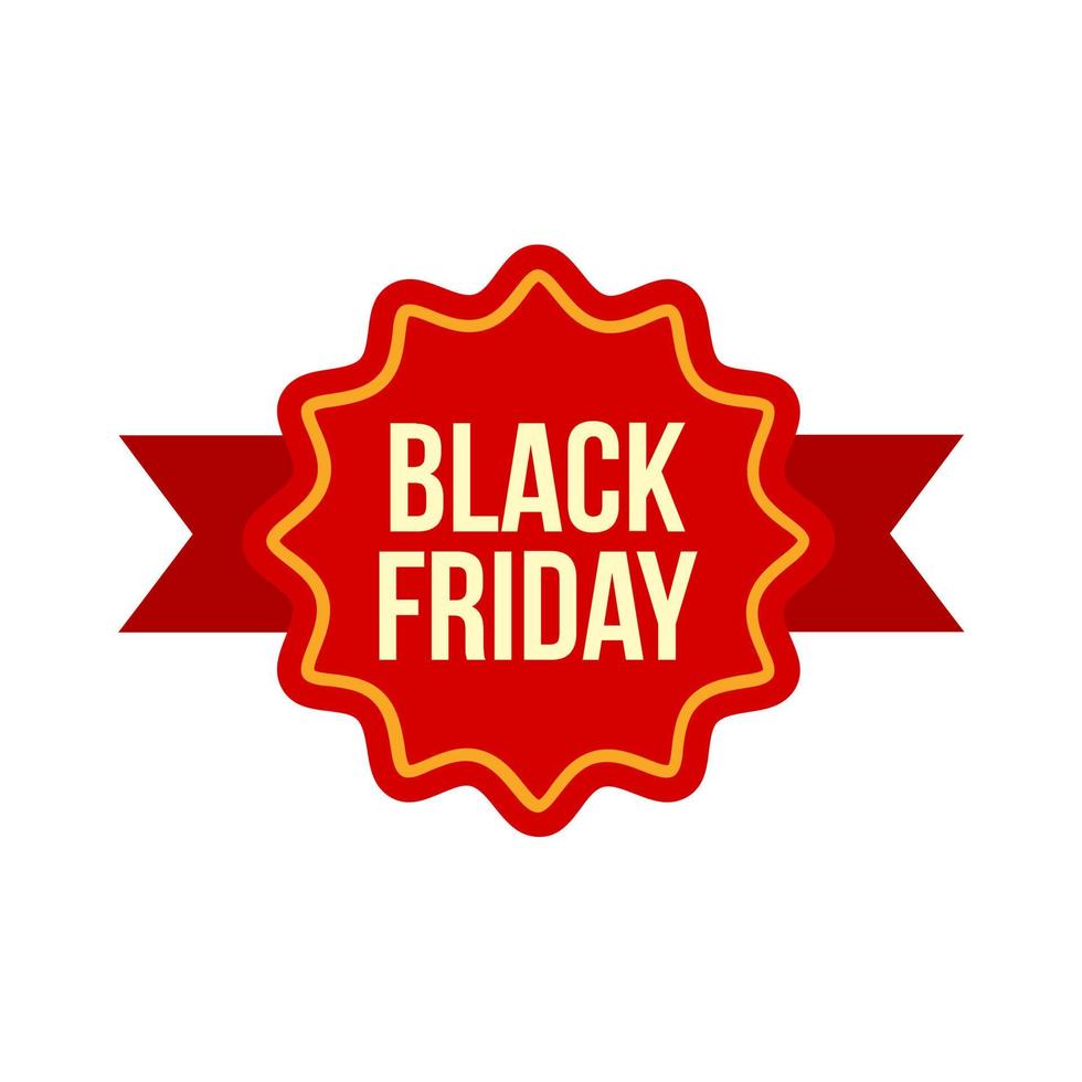 Black Friday Flat Multicolor Icon vector