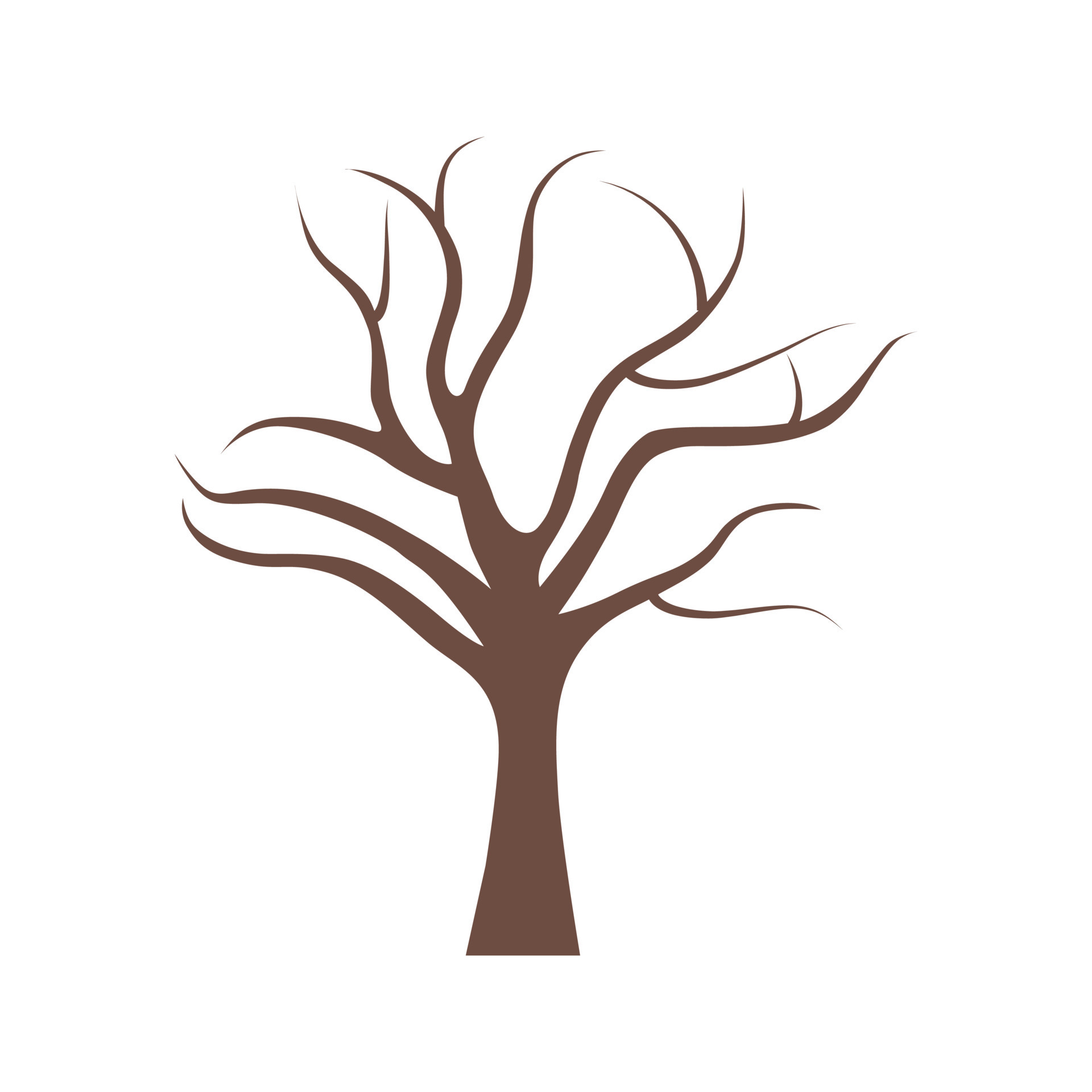 Tree with no leaves Flat Multicolor Icon 8259781 Vector Art at Vecteezy