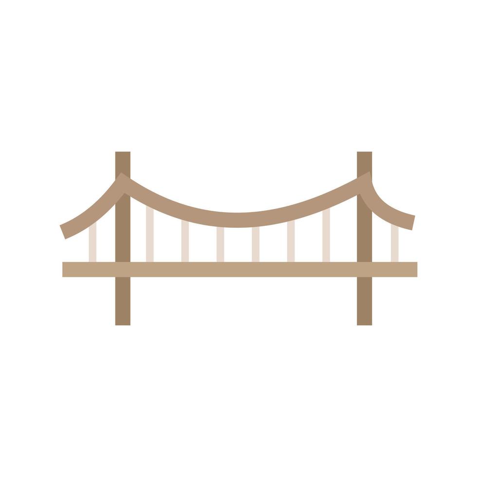 Bridge Flat Multicolor Icon vector