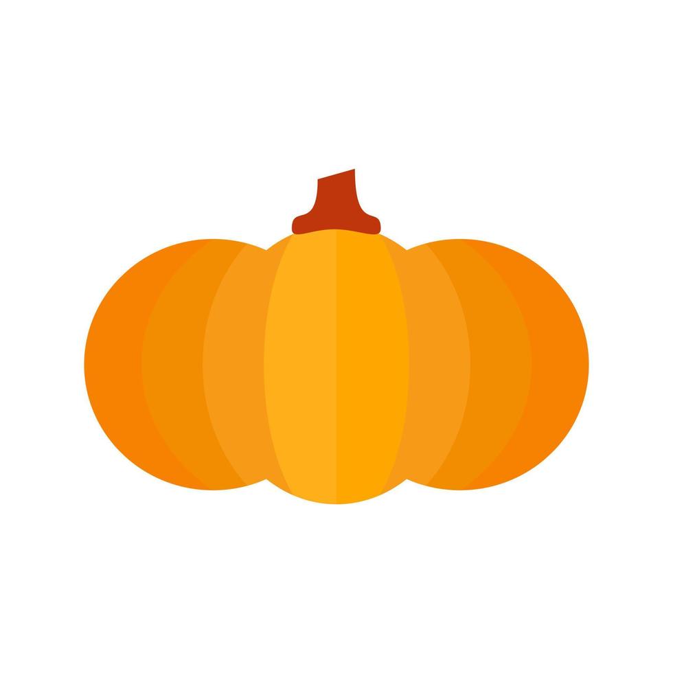 calabaza, plano, multicolor, icono vector