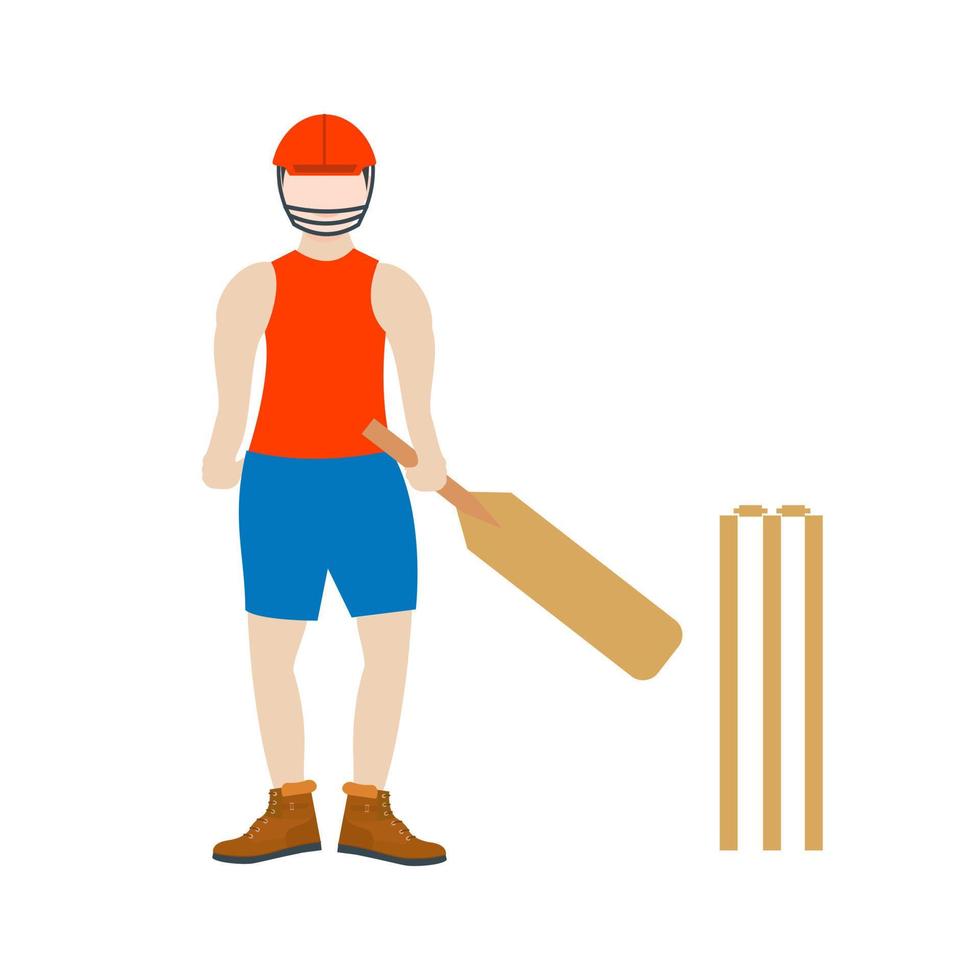 Batting Flat Multicolor Icon vector