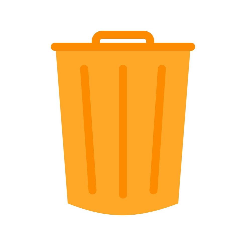Dustbin Flat Multicolor Icon vector