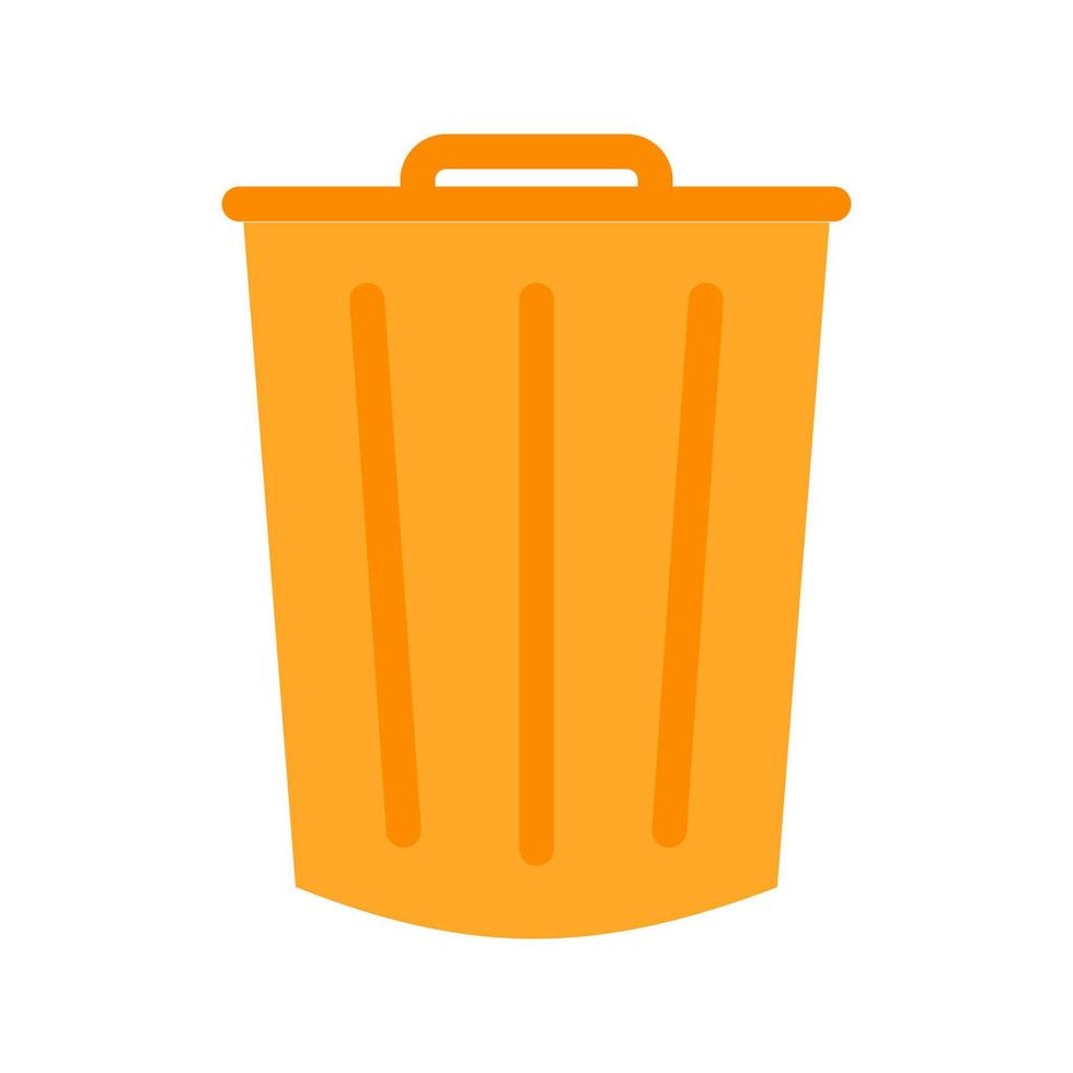 Dustbin Flat Multicolor Icon vector