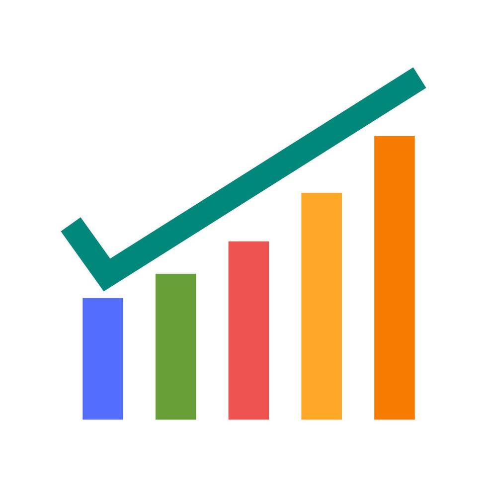 Pagerank Checker Flat Multicolor Icon vector