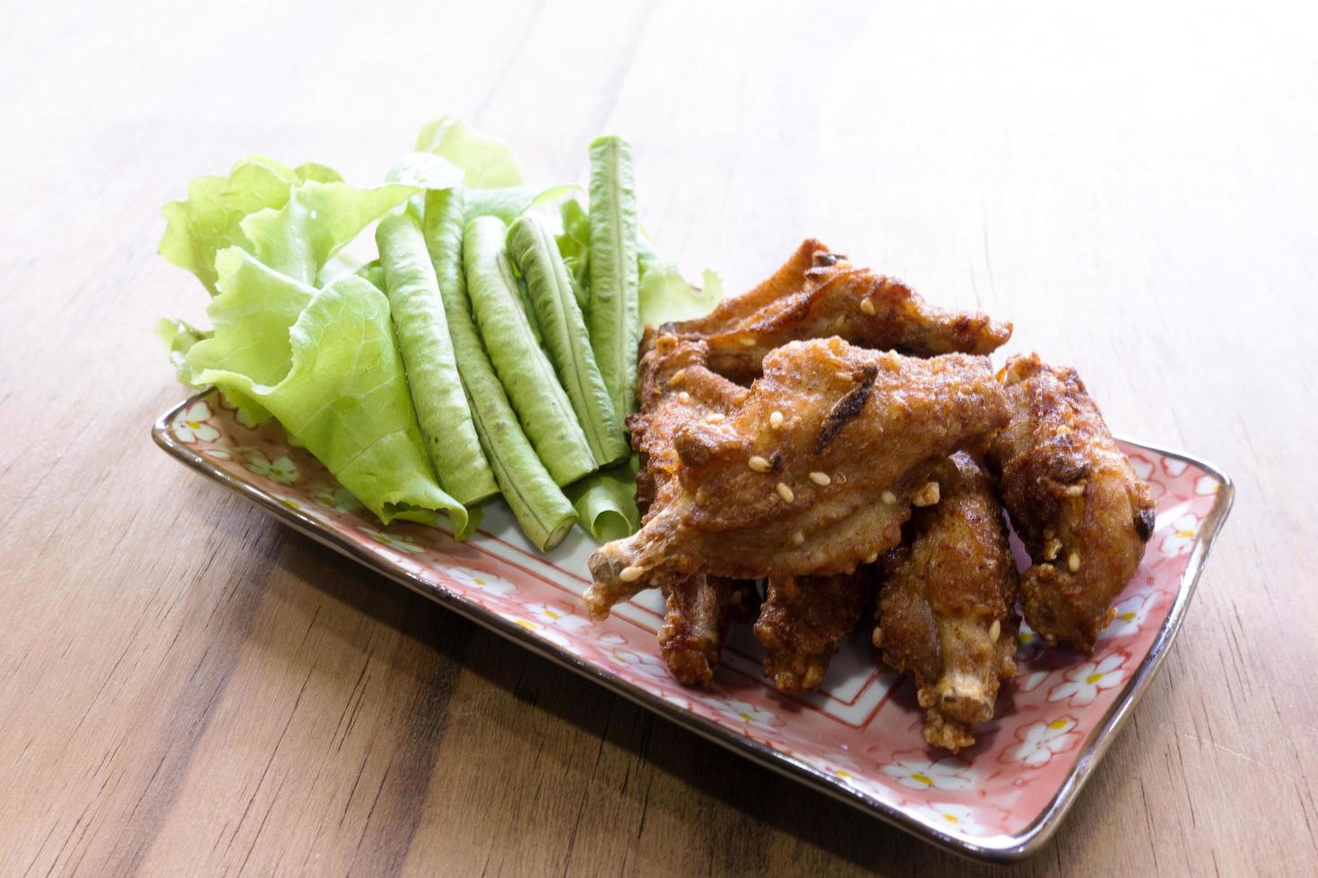 Fried chicken wings photo