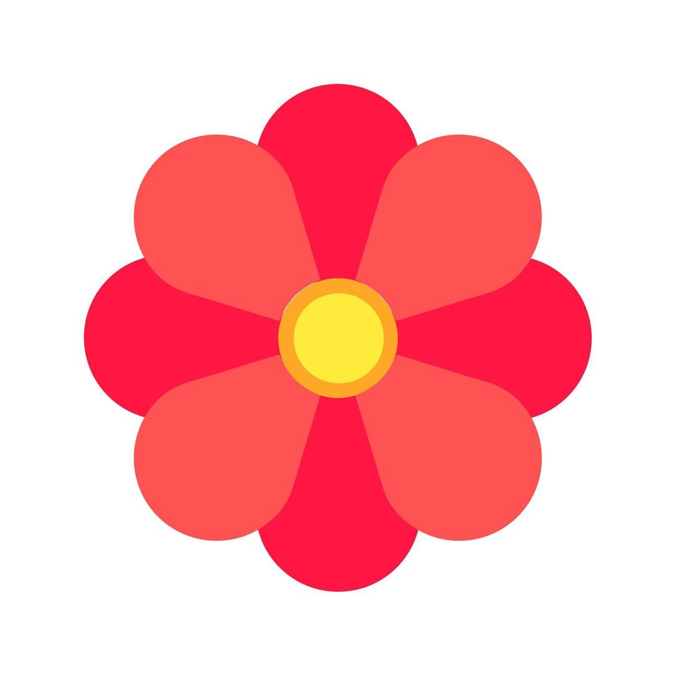 flor, plano, multicolor, icono vector