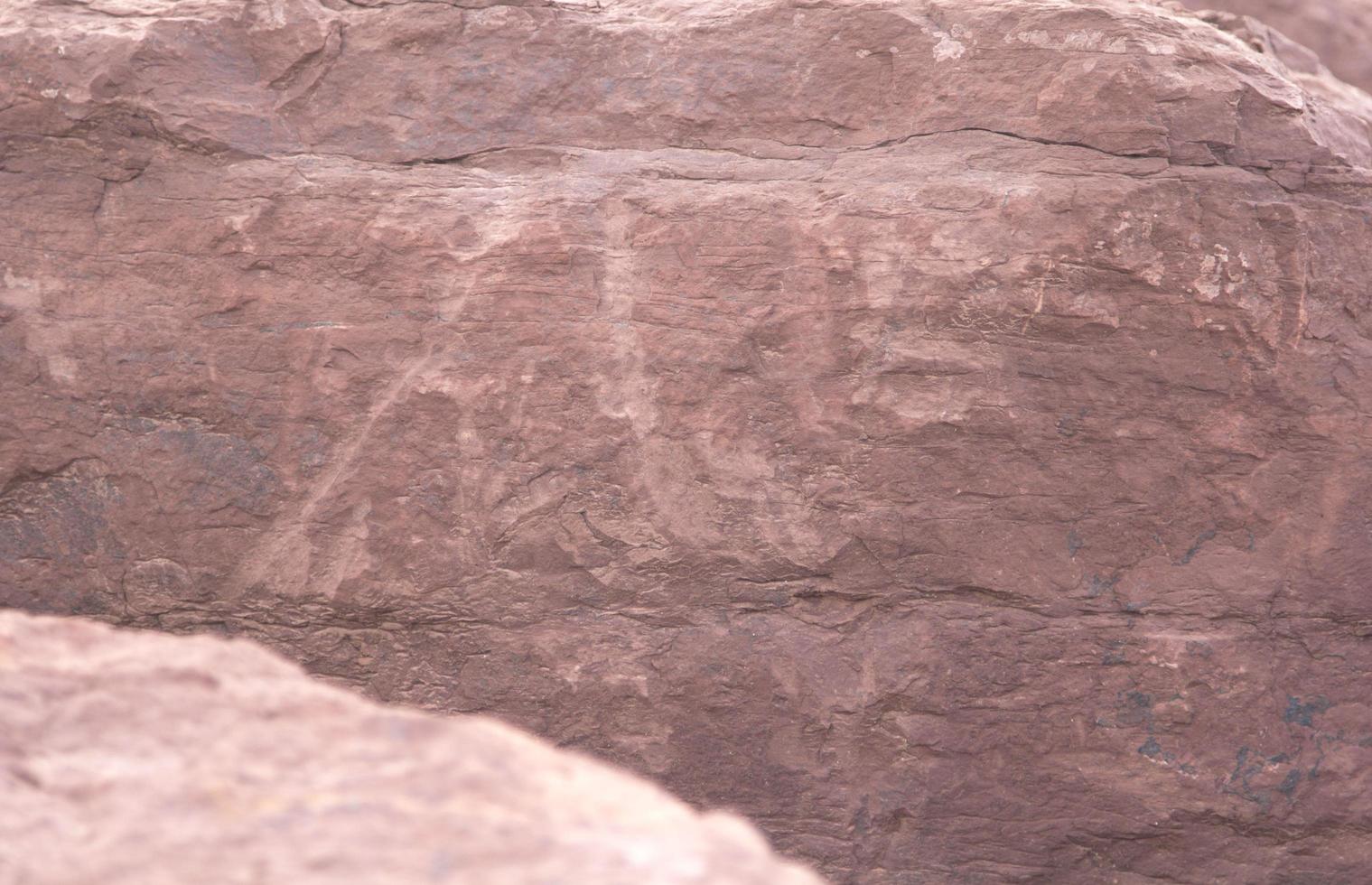 Red sandstone is a large stone used for landscaping, decorating the garden to look natural with man-made and many patterns on the surface. photo