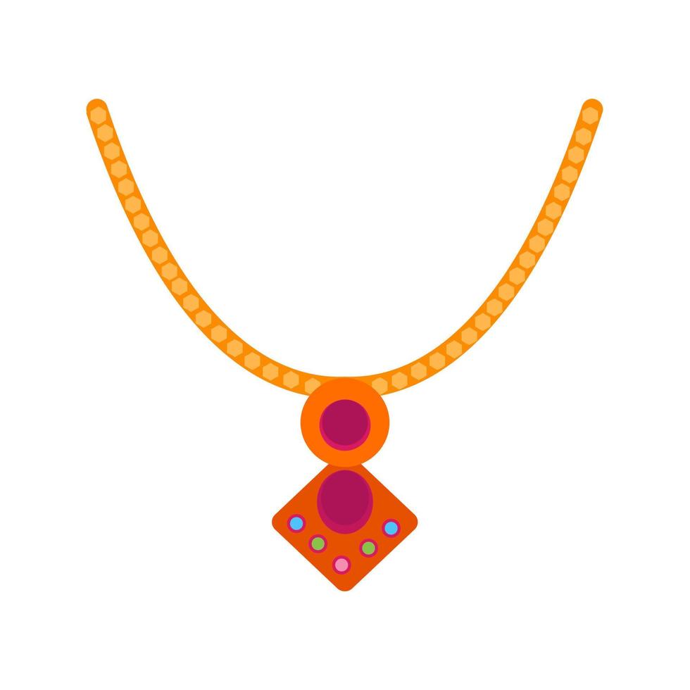 Locket Flat Multicolor Icon vector