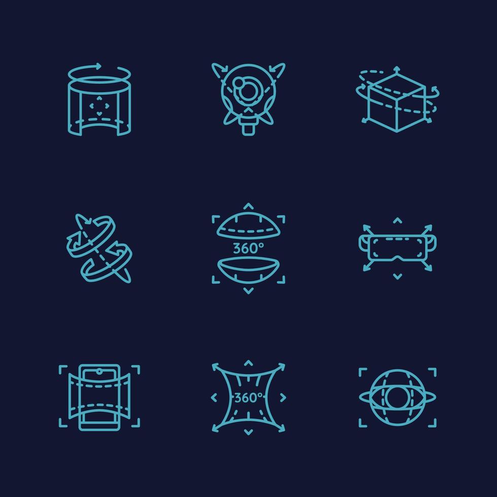 colección de iconos de tecnología 360 vector