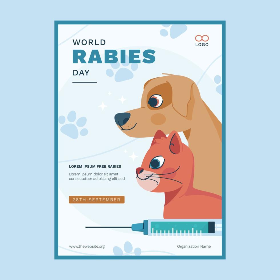 World Rabies Day Poster vector