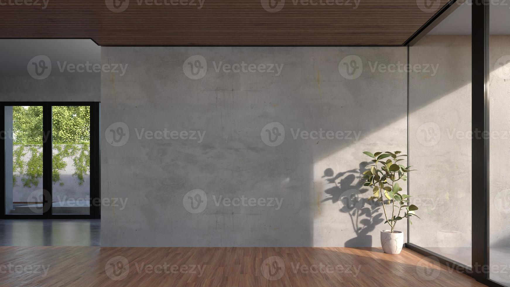 natural empty interior mockup 3d render photo