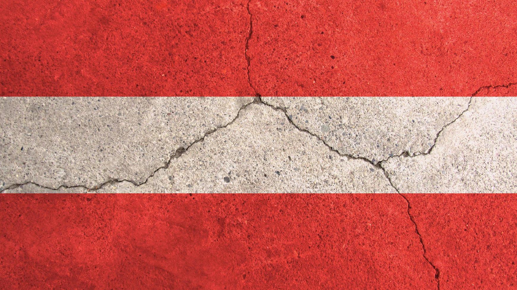 Austria flag. Austria flag on cracked concrete wall photo