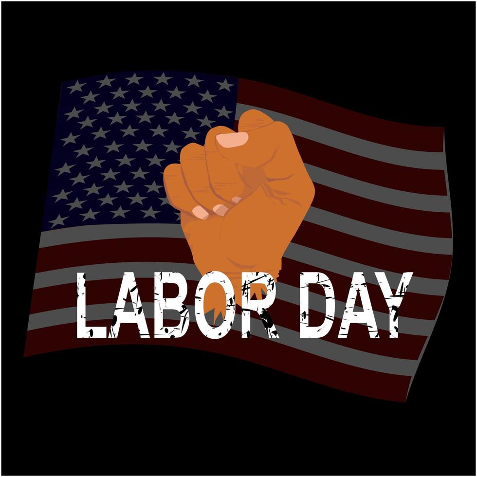 hand icon design with american flag. symbol to commemorate labor day vector