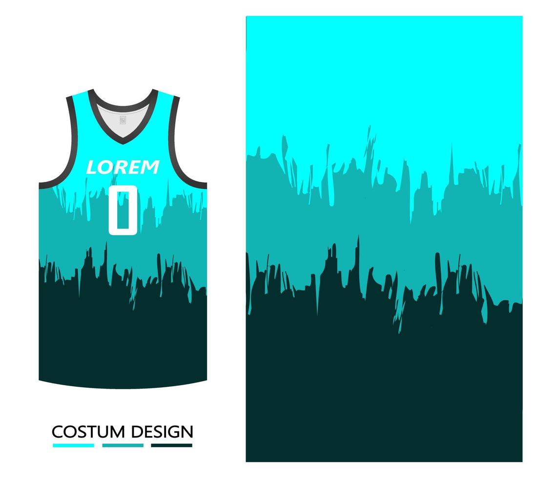 basketball jersey pattern design template. blue abstract background for fabric pattern. basketball, running, football and training jerseys. vector illustration