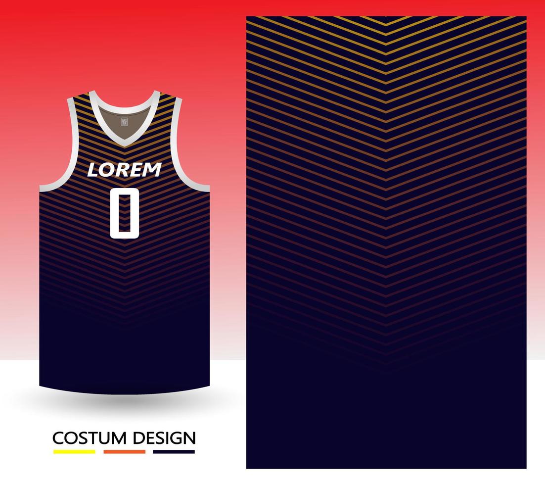 basketball jersey pattern design template.dark blue abstract background with yellow gradient line motif for fabric pattern. basketball, running, football and training jerseys. vector illustration