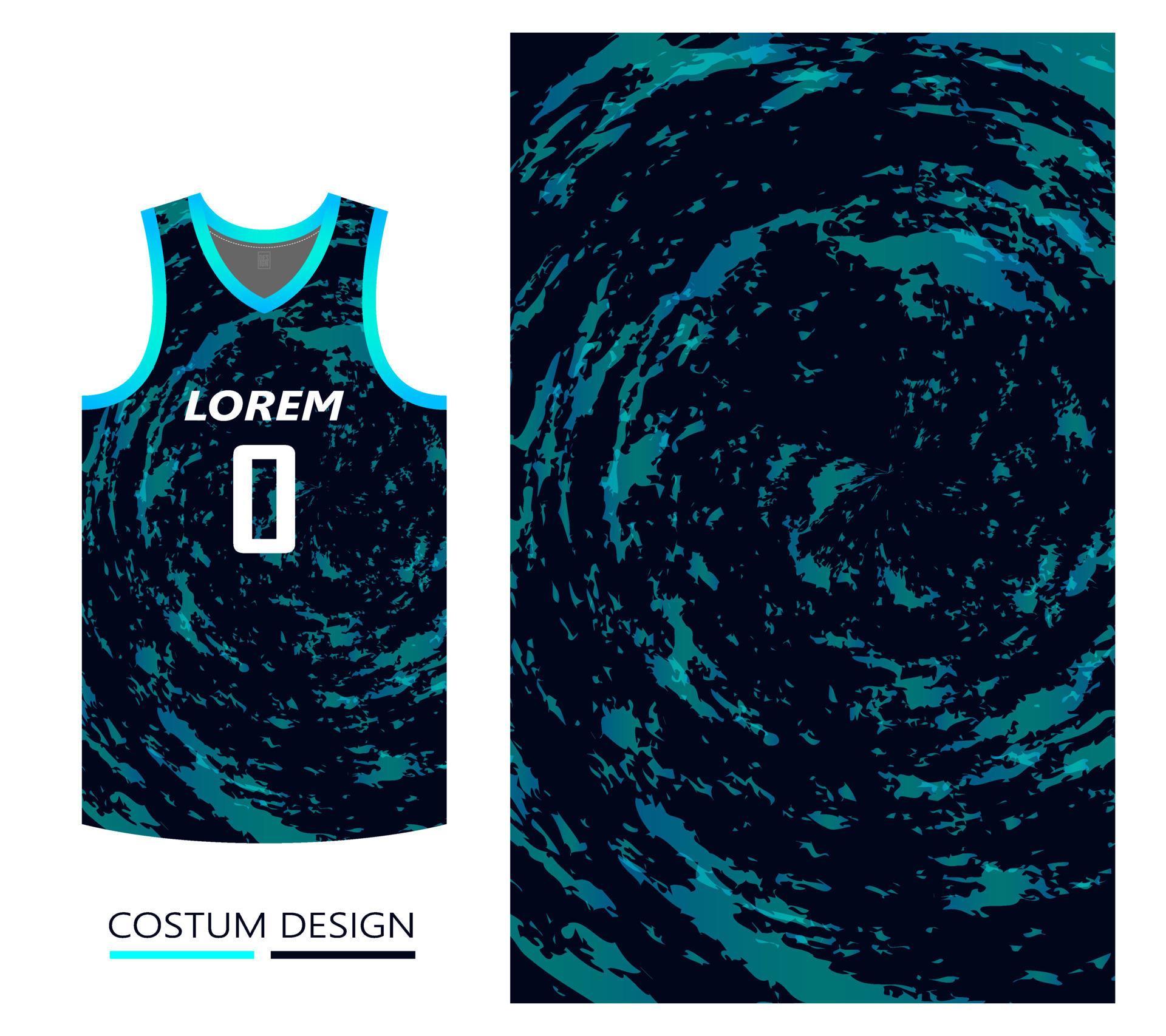basketball jersey pattern design template. dark blue abstract