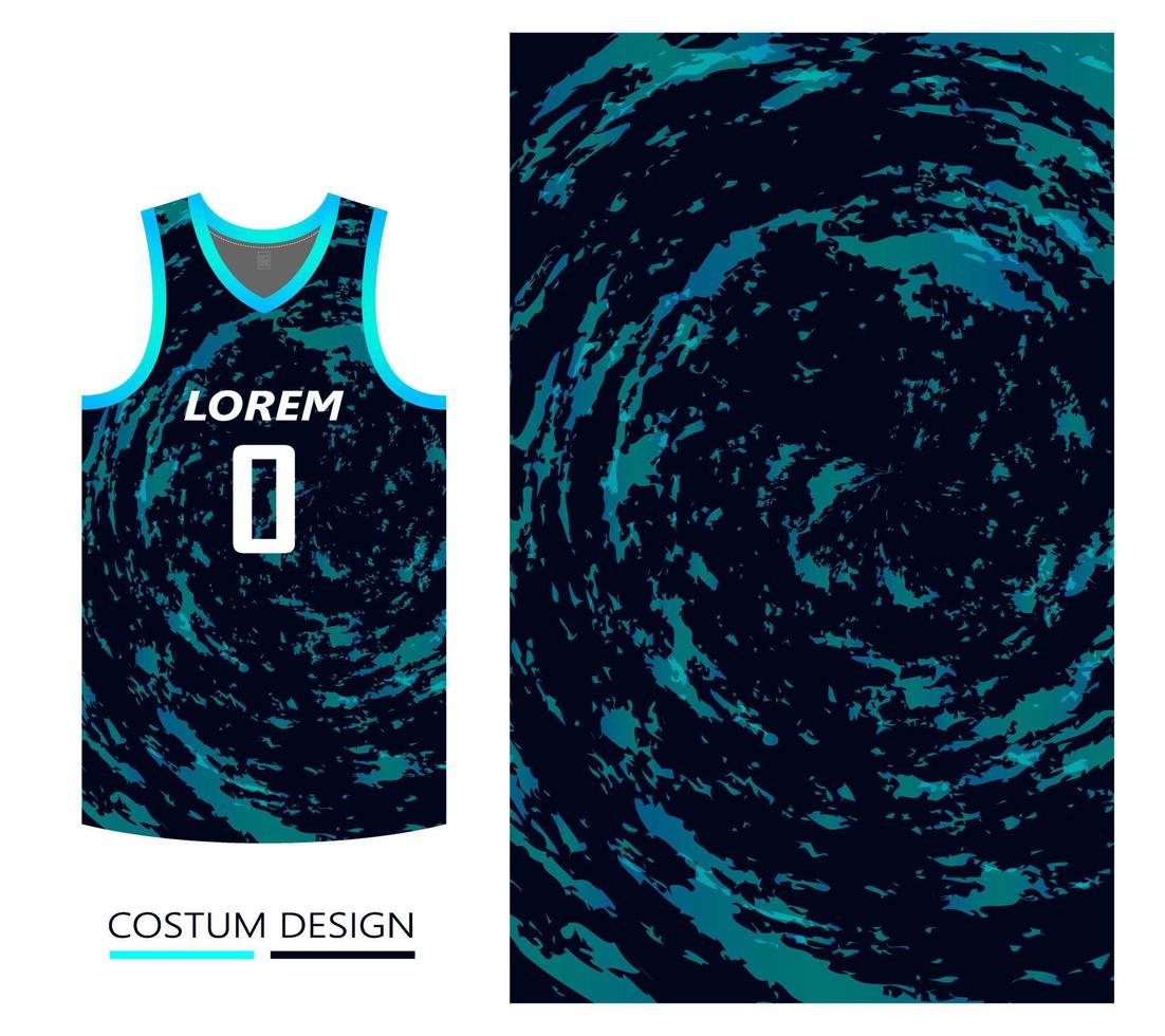 plantilla de diseño de patrón de camiseta de baloncesto. fondo abstracto azul oscuro para el patrón de tela. Camisetas de baloncesto, atletismo, fútbol y entrenamiento. ilustración vectorial vector