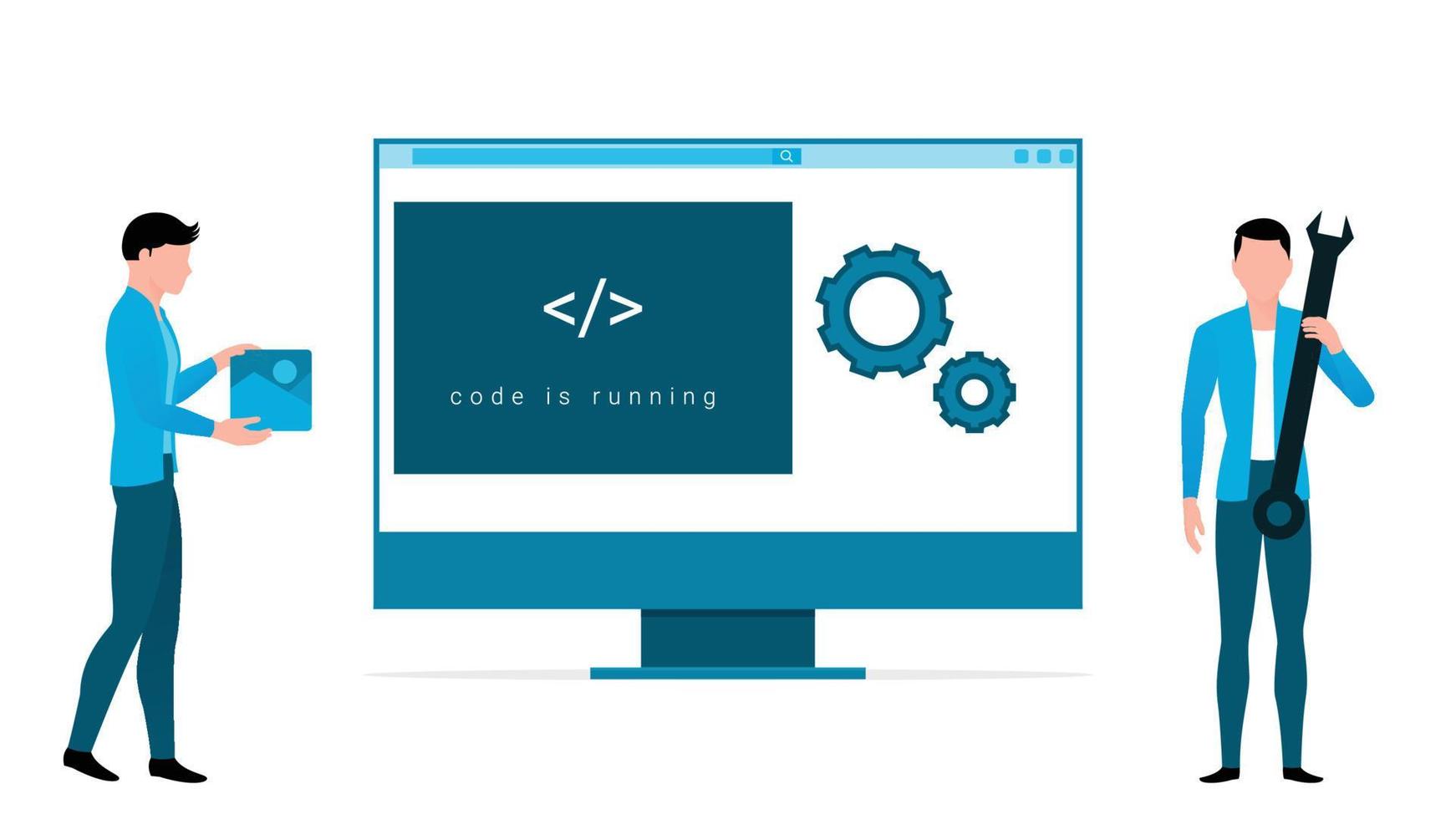 building website concept business vector illustration