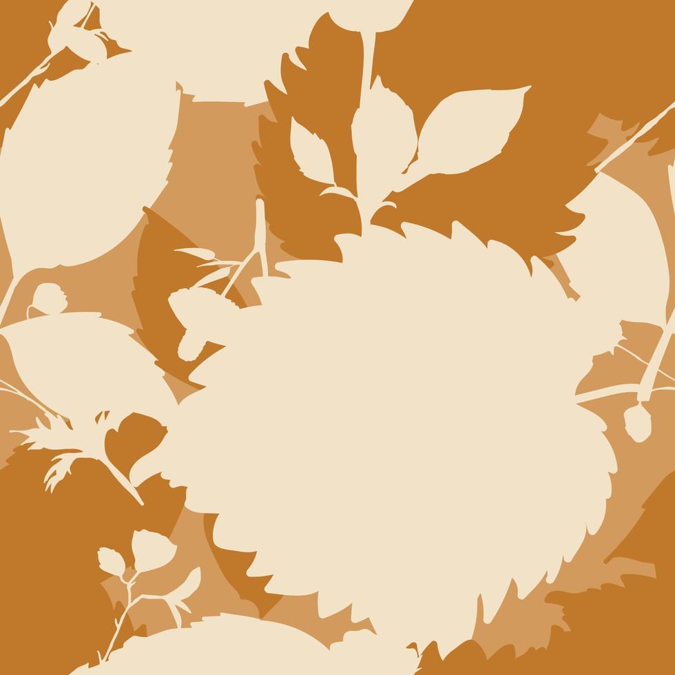Beautiful leaves seamless pattern design. Vector hand-drawn leaves seamless pattern. Abstract trendy nature background. Pattern for wrapping paper, fabric, textile and prints.