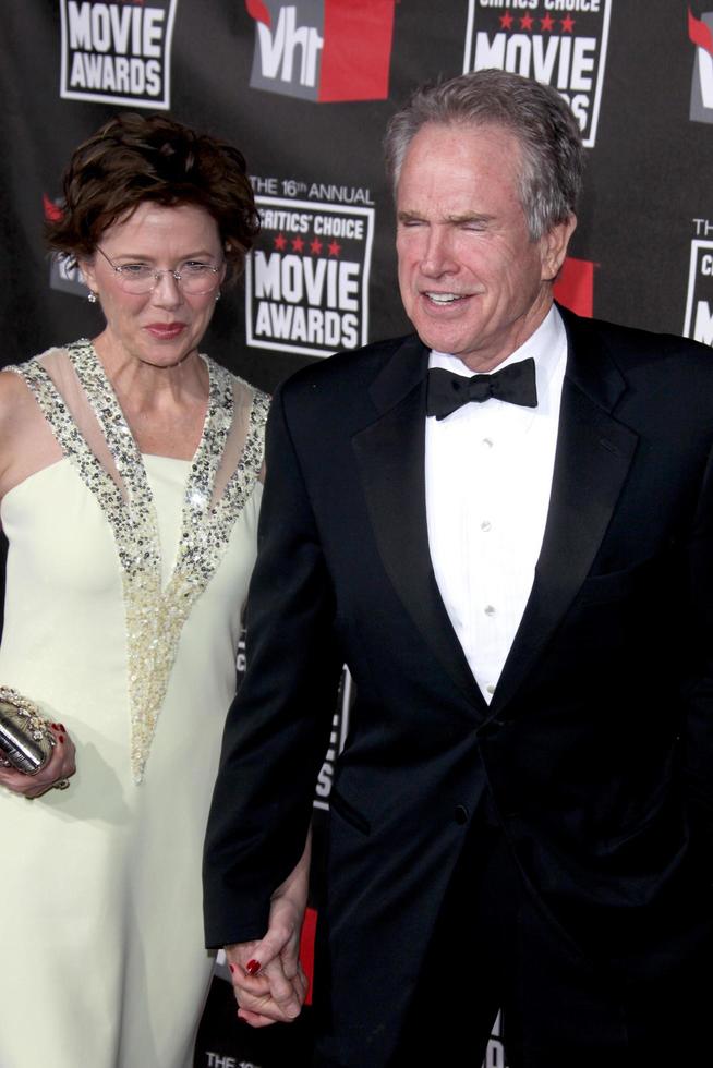 LOS ANGELES, JAN 14 - Annette Bening, Warren Beatty arrives at the 16th Annual Critics Choice Movie Awards at Hollywood Palladium on January 14, 2011 in Los Angeles, CA photo