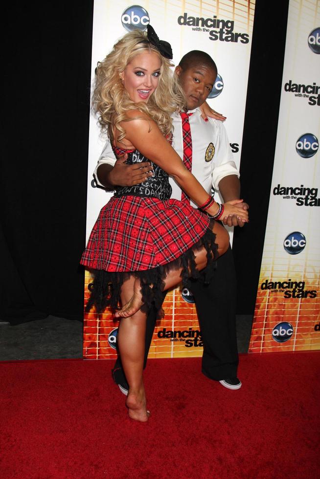 LOS ANGELES, SEP 20 - Kyle Massey, Lacey Schwimmer at the Season 11 Premiere of Dancing with the Stars at CBS Television CIty on September 20, 2010 in Los Angeles, CA photo
