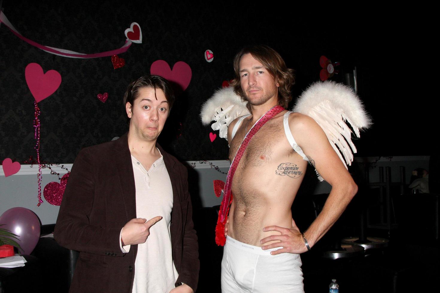 LOS ANGELES, DEC 17 - Bradford Anderson, Stephen Sullivan on set during the making of the movie Cupid and Eros  at The Good Nite Bar on December 17, 2010 in No Hollywood, CA photo