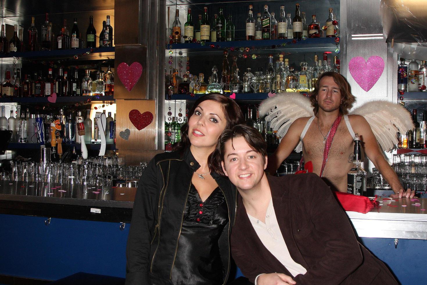 LOS ANGELES, DEC 17 - Jo Bozarth, Bradford Anderson on set during the making of the movie Cupid and Eros  at The Good Nite Bar on December 17, 2010 in No Hollywood, CA photo