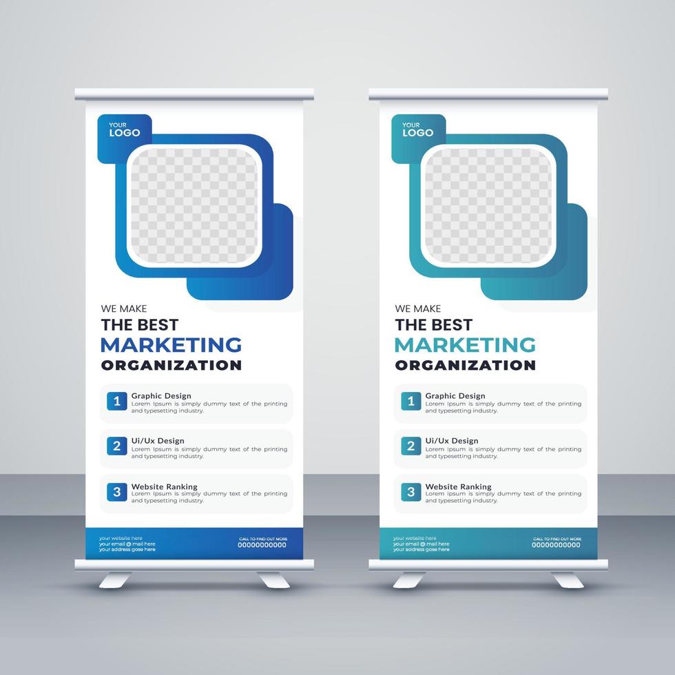 Modern Corporate Business Roll Up Banner Template vector