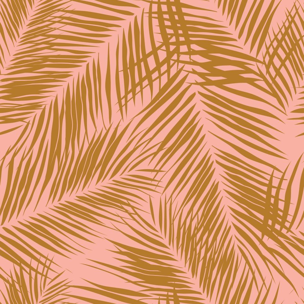 Beautiful tropical branches and leaves pattern design. Good for prints, wrapping, textile, and fabric. Hand-drawn background. Botanic Tile. Surface pattern design. vector