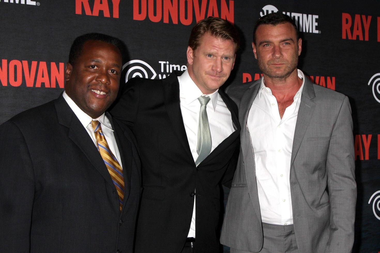 LOS ANGELES, JUL 9 - Wendell Pierce, Dash Mihok, Liev Schreiber at the Ray Donovan Season 2 Premiere Party at the Nobu Malibu on July 9, 2014 in Malibu, CA photo