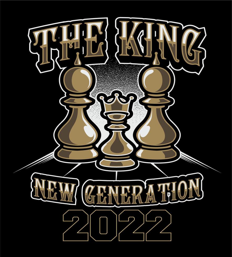 the king plays chess vector