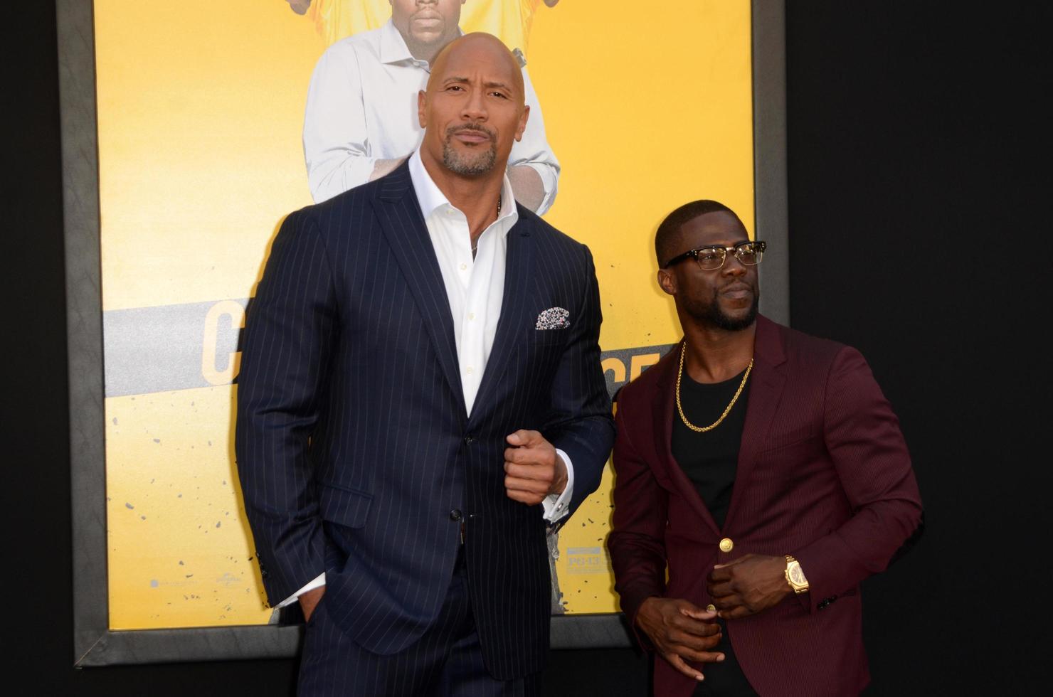 LOS ANGELES, JUN 10 - Dwayne Johnson, Kevin Hart at the Central Intelligence Los Angeles Premiere at the Village Theater on June 10, 2016 in Westwood, CA photo
