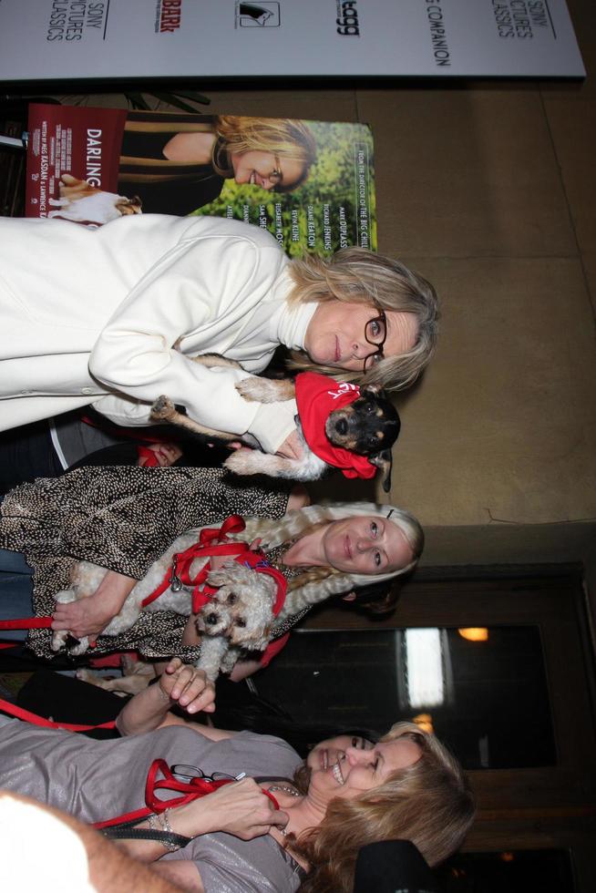 LOS ANGELES, APR 17 - Diane Keaton, Teri Austin and Rescue dogs up for adoption arrives at the Darling Companion Premiere at Egyptian Theater on April 17, 2012 in Los Angeles, CA photo