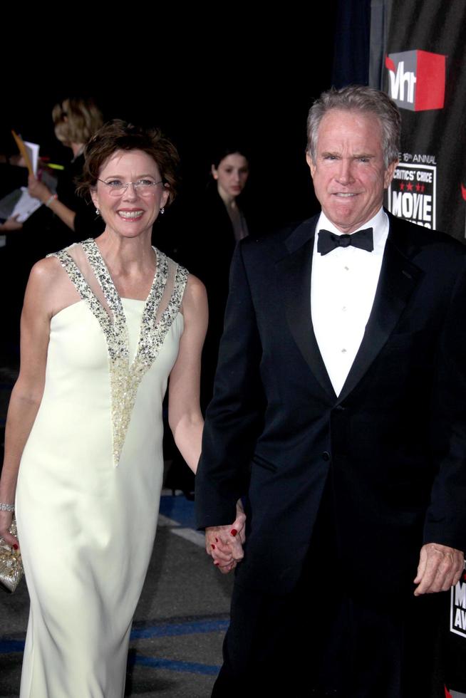 LOS ANGELES, JAN 14 - Annette Bening, Warren Beatty arrives at the 16th Annual Critics Choice Movie Awards at Hollywood Palladium on January 14, 2011 in Los Angeles, CA photo