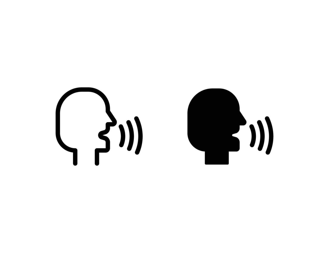 singing person icon. outline icon and solid icon vector