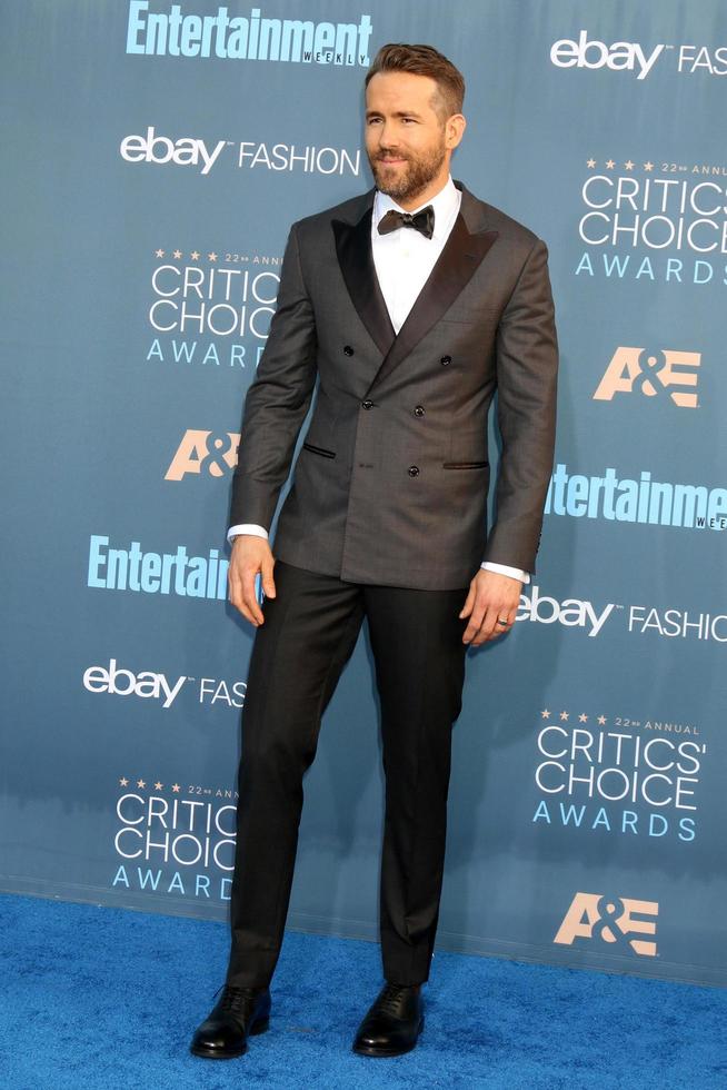 LOS ANGELES, DEC 11 - Ryan Reynolds at the 22nd Annual Critics Choice Awards at Barker Hanger on December 11, 2016 in Santa Monica, CA photo