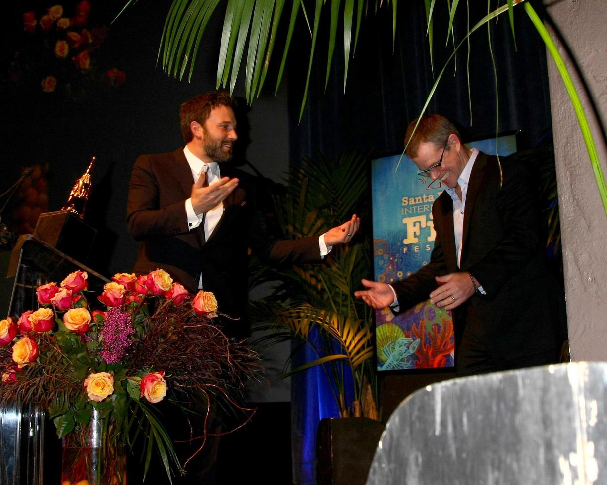 SANTA BARBARA, JAN 25 - Ben Affleck, Matt Damon arrives at the 2013 SBIFF Modern Masters Award presented to Ben Affleck at Arlington Theater on January 25, 2013 in Santa Barbara, CA photo