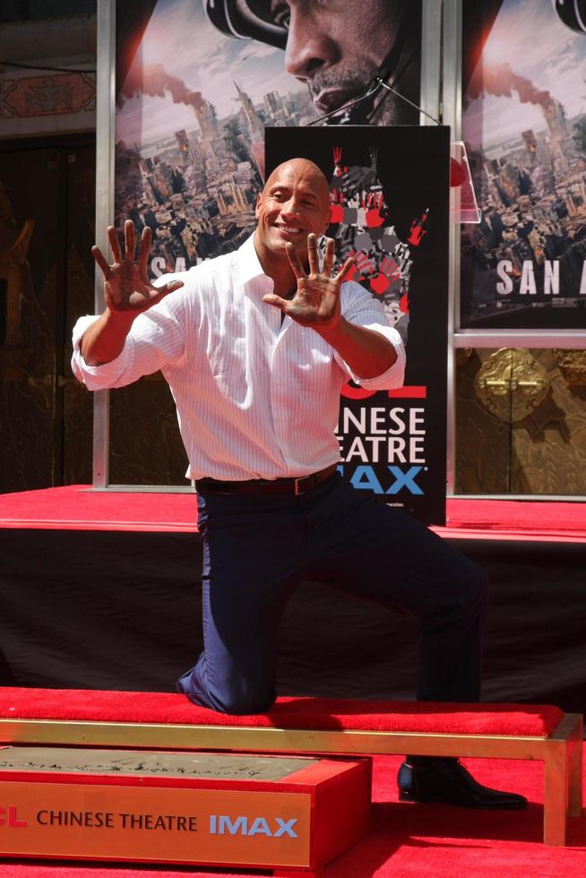 LOS ANGELES, MAY 19 - Dwayne Johnson, The Rock at the Dwayne Johnson Hand and Foot Print Ceremony at the TCL Chinese Theater on May 19, 2015 in Los Angeles, CA photo
