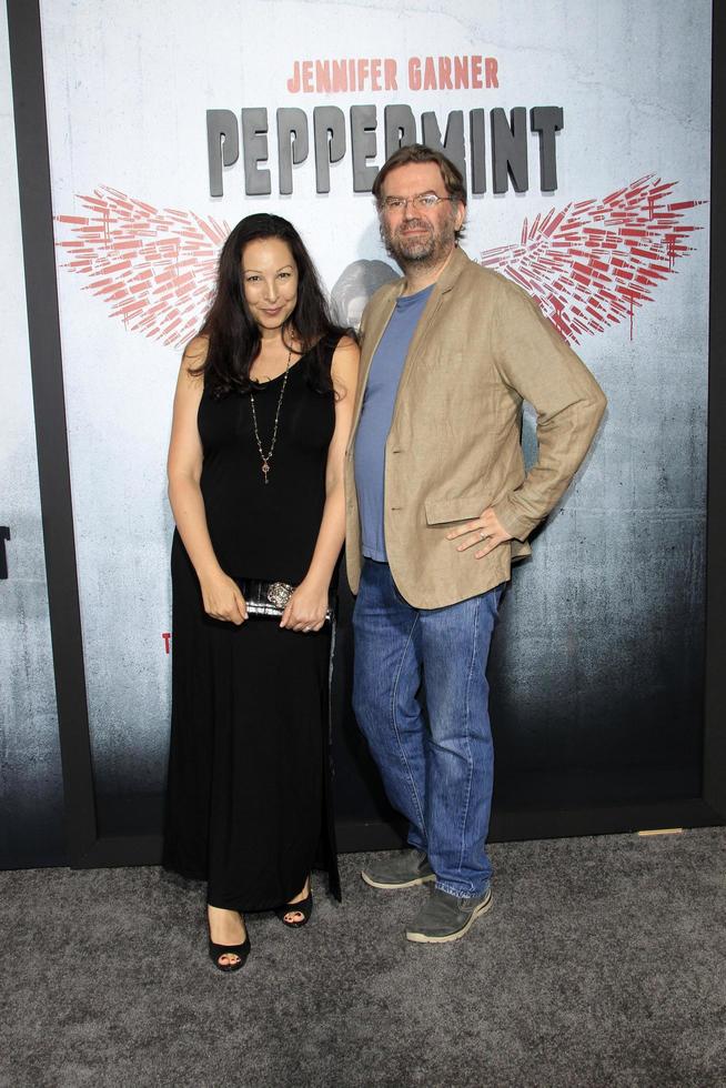 LOS ANGELES - AUG 28  Jane Gauthier, Yvan Gauthier at the  Peppermint  World Premiere at the Regal Cinemas L A  LIVE on August 28, 2018 in Los Angeles, CA photo