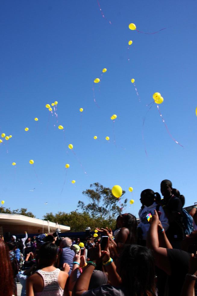 CULVER CITY, FEB 28 - Bully Balloon Release to signify releasing of negativity at the Bully Documentary Baloon Release Event at the Culver City High School on February 28, 2013 in Culver City, CA photo