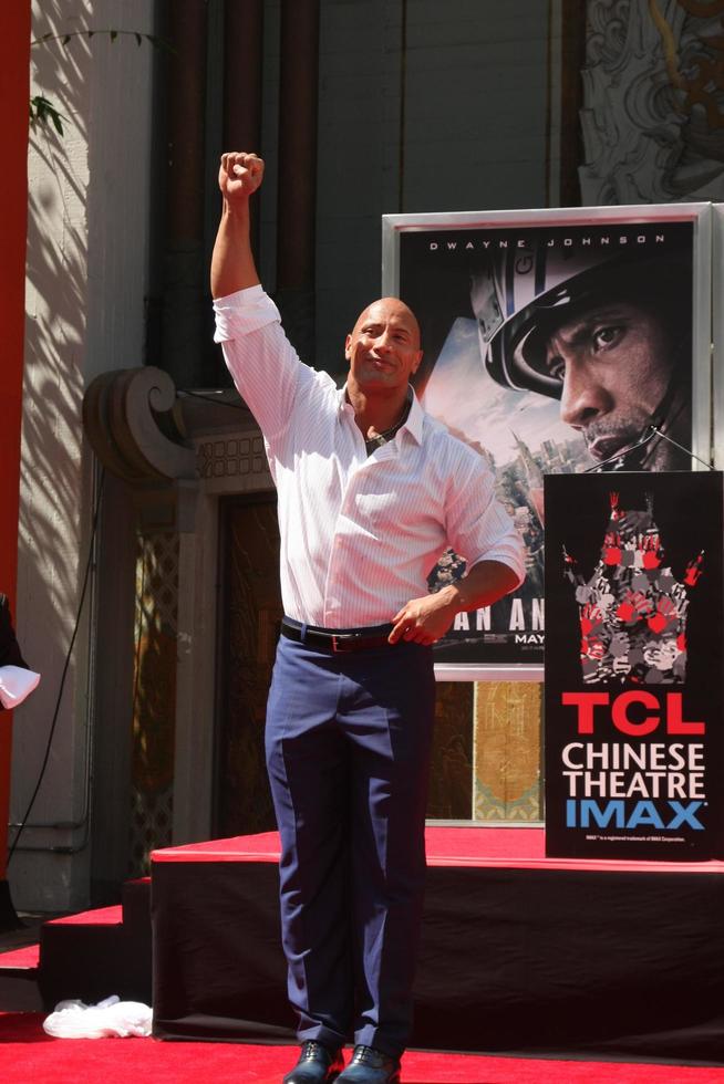 LOS ANGELES, MAY 19 - Dwayne Johnson, The Rock at the Dwayne Johnson Hand and Foot Print Ceremony at the TCL Chinese Theater on May 19, 2015 in Los Angeles, CA photo